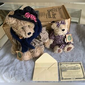Boyds Bears Collectible Grandmother Beatrice, Baileyanne & Tedley Perfect!